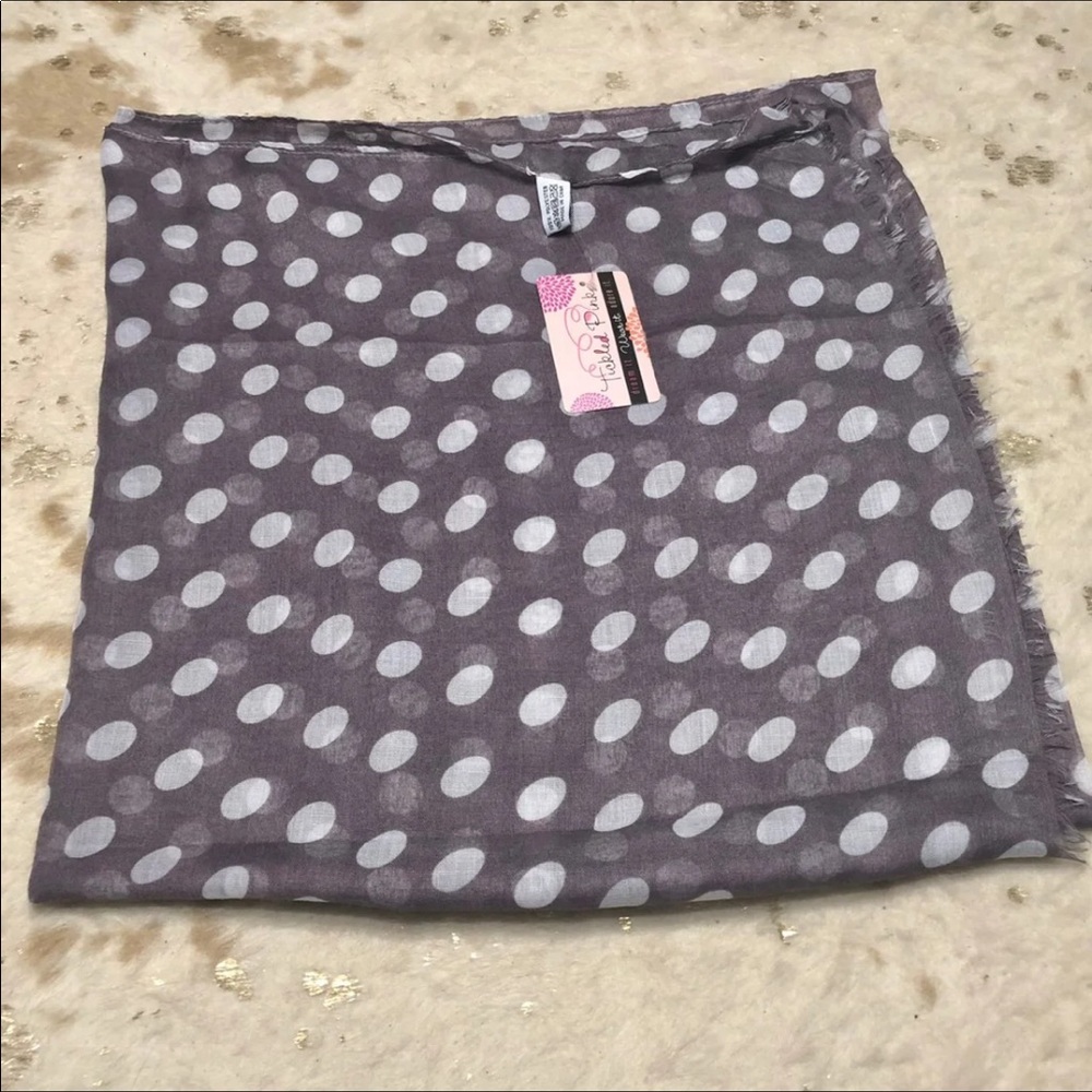 Tickled Pink | NWT Plum Polkadot Scarf